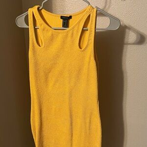Forever 21 Mustard Ribbed Dress